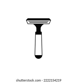 Razor shaver icon in black flat glyph, filled style isolated on white background
