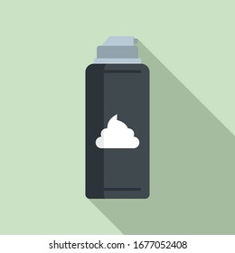 Razor shaving foam icon. Flat illustration of razor shaving foam vector icon for web design