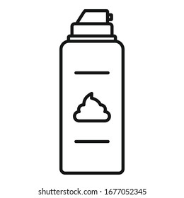 Razor shaving foam icon. Outline razor shaving foam vector icon for web design isolated on white background