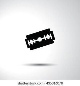 Razor sign flat icon illustration