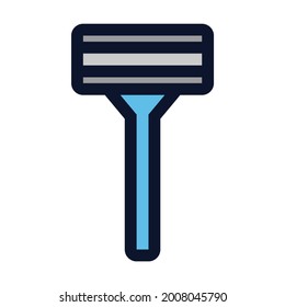 Razor. Simple Vector Color Icon.