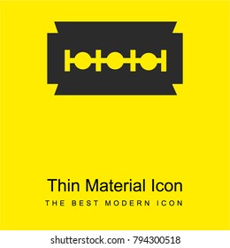 Razor tool black silhouette of the tool to cut male hair bright yellow material minimal icon or logo design