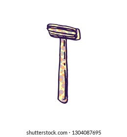 razor vector doodle sketch isolated on white background