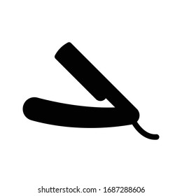 razor vector glyph flat icon 