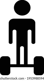 icono plano de glifo vectorial de razo