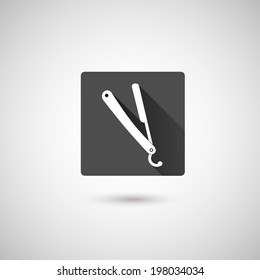 Razor vector icon. Barber shop shaving tool symbol