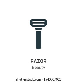 Razor vector icon on white background. Flat vector razor icon symbol sign from modern beauty collection for mobile concept and web apps design.