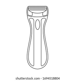 Razor vector icon.Outline vector icon isolated on white background razor .