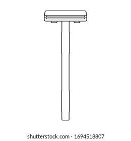 Icono de vector de Razor.Icono de vector de contorno aislado en el afeitador de fondo blanco.
