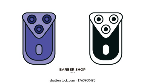 Razor vector illustration lineal color and filled design