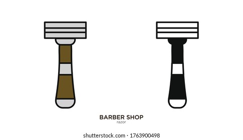 Razor vector illustration lineal color and filled design