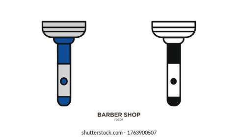 Razor vector illustration lineal color and filled design