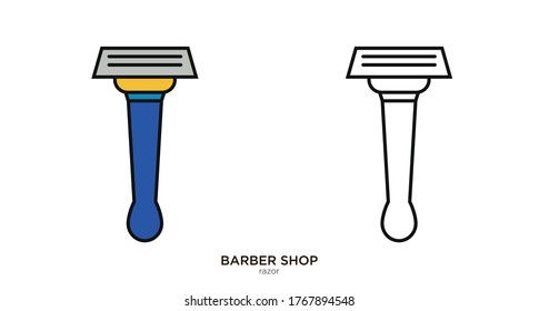 Razor vector illustration lineal color and filled design