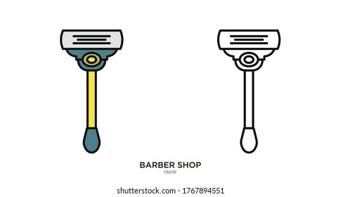 Razor vector illustration lineal color and filled design