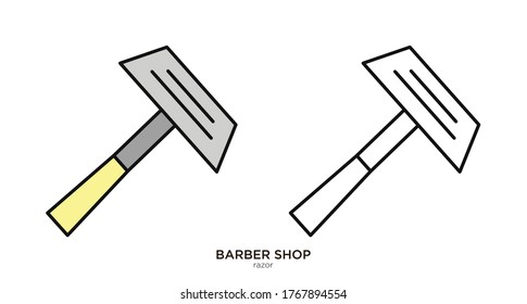 Razor vector illustration lineal color and filled design