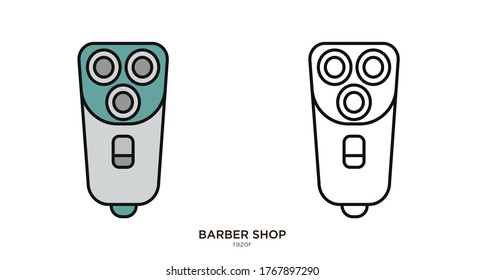 Razor vector illustration lineal color and filled design