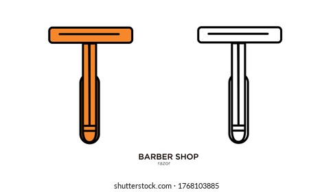 Razor vector illustration lineal color and filled design