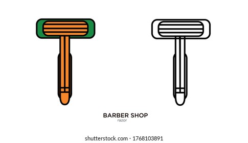 Razor vector illustration lineal color and filled design