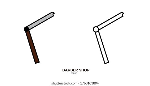 Razor vector illustration lineal color and filled design