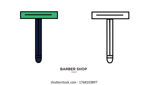 Razor vector illustration lineal color and filled design