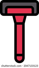 razor vector line colour icon
