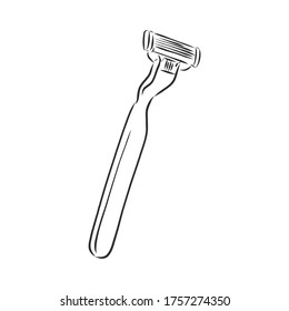 Razor vector sketch icon isolated on background. Hand drawn Razor icon. Razor sketch icon for infographic, razor, vector sketch illustration