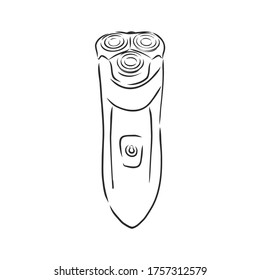 Razor vector sketch icon isolated on background. Hand drawn Razor icon. shaving razor, vector sketch illustration