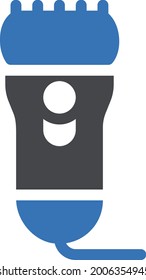 Rasierapparat mit weißem Hintergrund. razor ist ein Symbol der Professtion .glyph Farbsymbol.