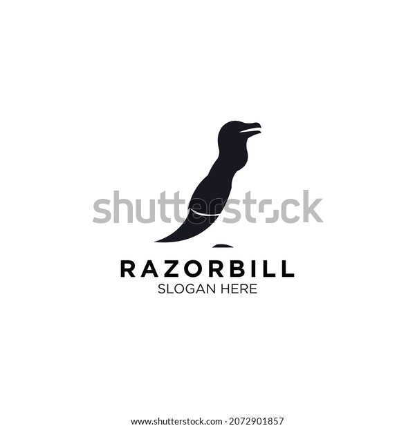 razorbill bird logo design\
template