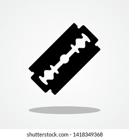 Razorblade Icon with Gray Shadow