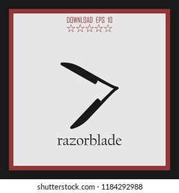 razorblade vector icon