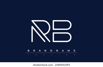 RB Abstract letter logo. This logo icon incorporate with abstract shape in the creative way