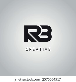 RB B R modern creative alphabet company logo design vector icon template.