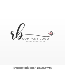 RB Beauty vector initial logo, handwriting logo of initial signature, wedding, fashion, jewelry, boutique, floral and botanical with creative template for any company or business.