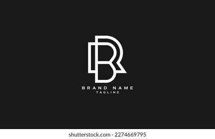 RB, BR, Abstract initial monogram letter alphabet logo design