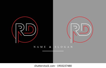 RB BR abstract vector logo monogram template