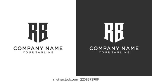 RB or BR initial letter logo design concept.