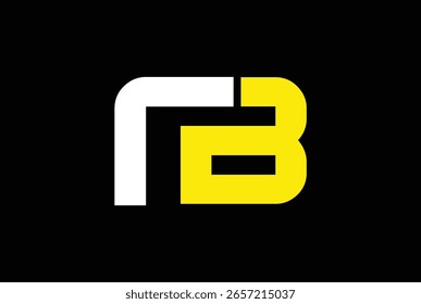 RB, BR diseño inicial del logotipo de la letra para cualquier comunidad del equipo de la marca del negocio.