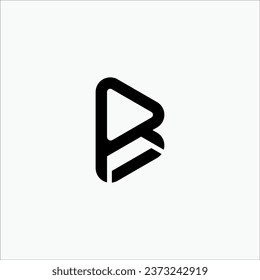 RB or BR initial line art monogram pattern minimal modern brand unique logo