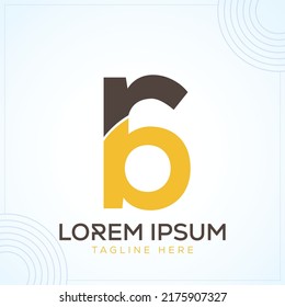rb br letter business modern creative premium logo design vector template