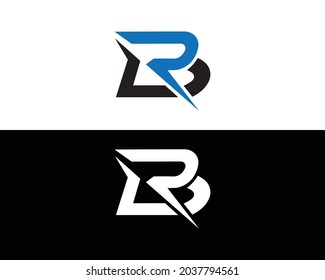 RB And BR Letter Logo Design Creative Modern Vector.