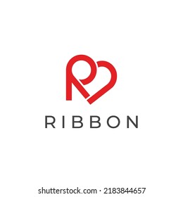 RB BR letters love hearts logo icon sign symbol design vector illustration 