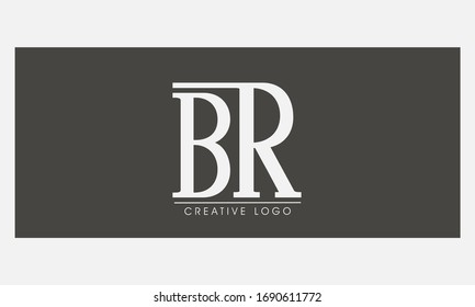 Vektorillustration des RB- oder BR-Logos für Anfangsbuchstaben
