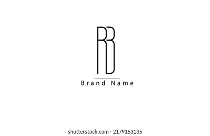 RB BR R B abstrakte Vektorlogo-Monogramm-Vorlage