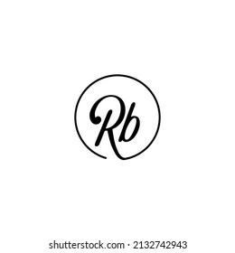 RB concepto femenino concepto logotipo inicial mejor para la belleza y la moda