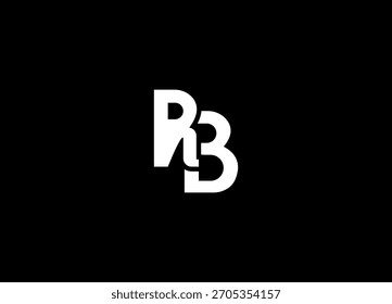 Diseño de logotipo abstracto creativo de RB y logotipo inicial