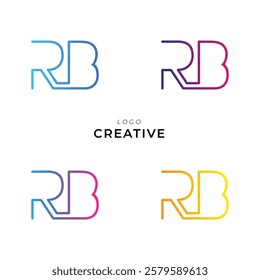 RB Creative Latter Logo Design. Monogram Design. By Custom Branding Logo. Creative Logo Design. Vector illustration. Modern Design. Logo Template.