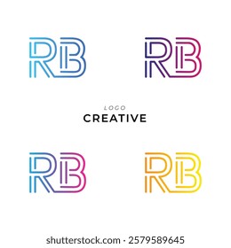 RB Creative Latter Logo Design. Monogram Design. By Custom Branding Logo. Creative Logo Design. Vector illustration. Modern Design. Logo Template.