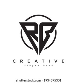 RB-Logo für kreative Buchstaben mit Gamming-Look