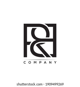 vector de logotipo de letra creativa RB